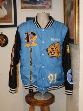 Rue21 Notorious 91 Blue & Black Varsity Bomber Jacket Men’s Large